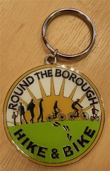Round the Borough Hike keyring medal Round the Borough Hike keyring medal