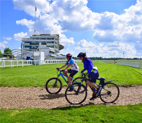 Picture: Cyclists on Epsom Downs