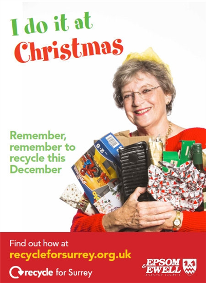 Christmas recycling poster
