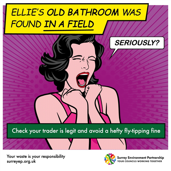 Image: fly tipping Surrey Environment Partnership