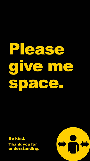 Image for phone: Be kind, give me space