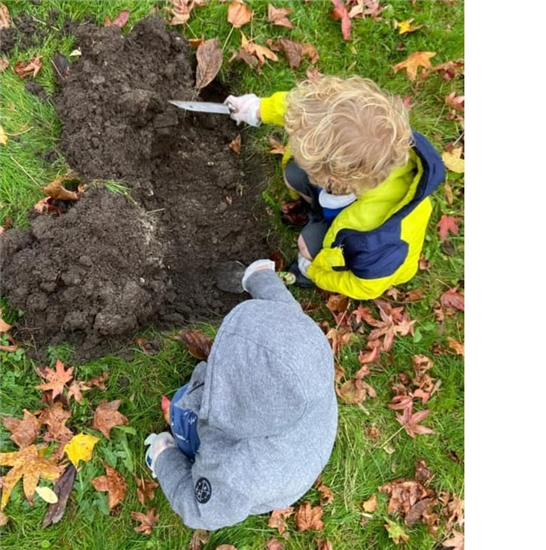 Image: residents planting bulbs #3