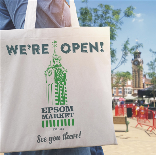 We're Open. Epsom Market. Est. 1685. See you there.