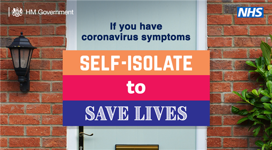 If you have coronavirus symptoms self isolate to save lives