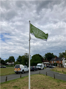 Green Flag flying on Epsom Common 2023