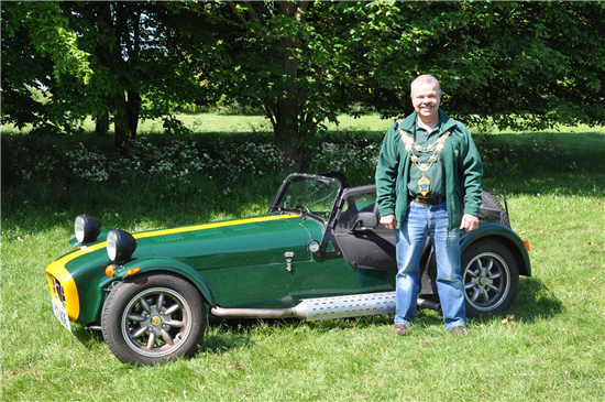 Image: Robert Foote with his self-built Caterham 7 car
