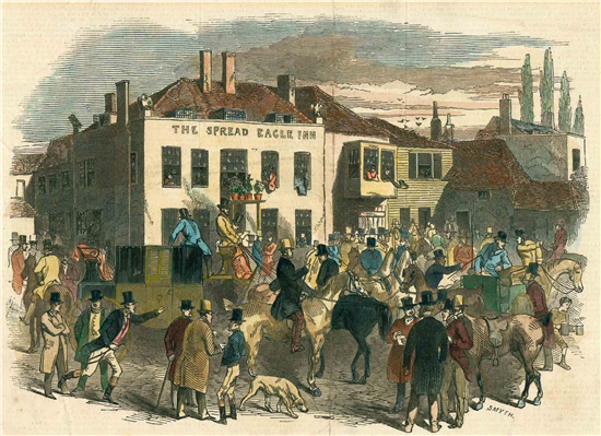 Image: The Spread Eagle in the early 1800s